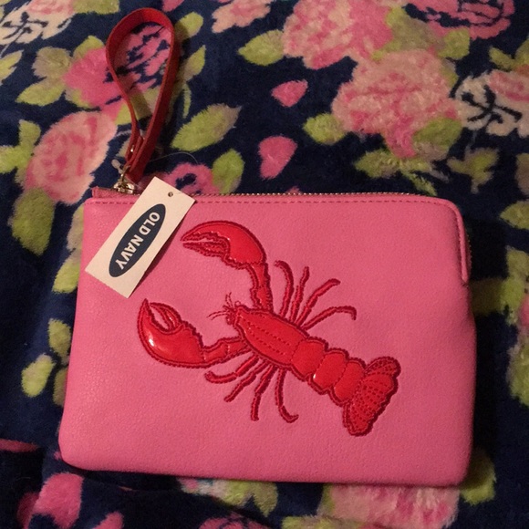 Old Navy Handbags - Pink Lobster Wristlet 3/$15